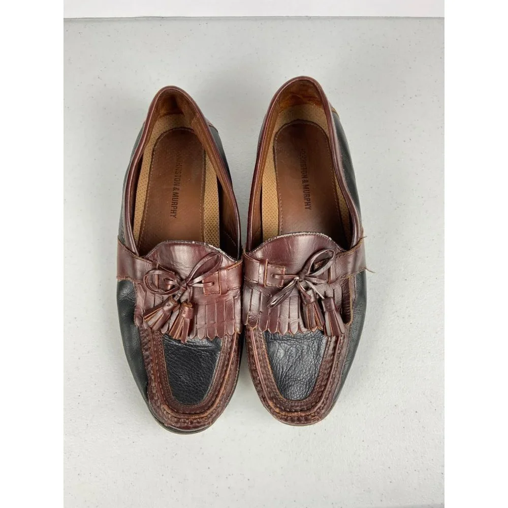 Johnston & Murphy Black & Brown Tassel Kiltie Loafers‎ - Men's Size 11M